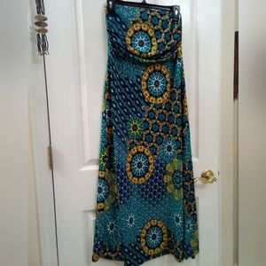 Four multi pattern maxi skirt/dresses, S - M, buy one or all four